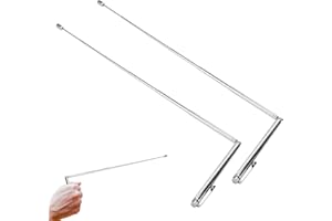 Nuqin 2 Packs Dowsing Rods,Dowsing Rods Spiritual Use,Dowsing Rods Copper for Detector Water Adjustable Witching Observe Hunting,Ghost Hunting Equipment(Silver)