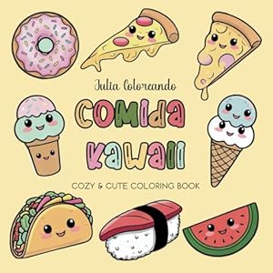 COMIDA KAWAII: Libro de colorear
