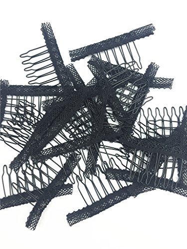 6 Teeth Close with Lace Wrap Wig spring comb clip for glueless lace wig accessories- Different Options 5PCS