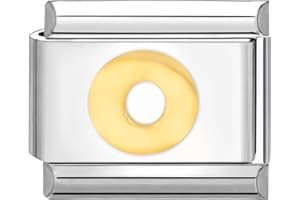 papasgix Italian Charms Module Buchstaben A-Z für 9mm Italian Charm Bracelet Gold DIY Italian Style Charms für Damen Abnehmbar Italienisches Charm Armband Zubehör Junge Mädchen Geschenk