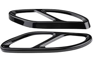HANCEND Auspuffblende 1 Paar Autoauspuff Heckschalldämpfer Spitze Rohrabdeckung Verkleidungen für C Klasse W205 Coupé GLC B Klasse W246 E Klasse W212 W213 C207 Coupé A Klasse W176 (Schwarz)