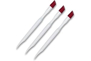 ‎NAILFUN Set of 3 Horse's Foot / Hoof Sticks / Manicure Sticks / Cuticle Pusher White with Soft Rubber Hoof