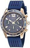 GUESS Fleet Herren-Armbanduhr 44mm Armband Kautschuk Blau Batterie W0971G3