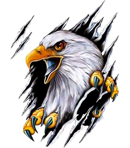 Stickers Voiture Aigle 3D - 2 Pièces - Adhésif Vinyle Étanche Pour Capot, Pare-Chocs, Mur PC - Déco Perso Facile
