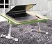 Produktbild LIAN-wall table Leichte Laptop-Tabelle, Laptop-Stand-Höhe und Winkel-justierbares faltbares Laptop-Bett-Behälter mit USB-Kühler-Notizbuch-Stand Schreibtische Workstations (Farbe : Green)
