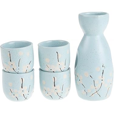 Set Sake Ceramica - Caraffa E Bicchieri Stile Giapponese