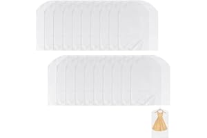 MYSTIQUT 20Pcs Clear Garment Bags for Clothes, Clothes Covers Protector Bags Garment Bag Waterproof Suit Covers Clothes Bags Hanging for Men or Women