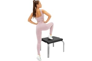 OMGGYER Huvudstående pall yogastol av PU-kuddar och stålrör, inverterad huvudpall yogapall hemma inversion yogapall för fitness och meditation avkoppling, 43 x 42 x 37 cm