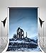 Produktbild Aaloolaa 1,5x2,2m Fotografie Hintergrund Artistic Backdrops Winter Snow Night Sky Outdoor Ancient Historical Site Architecture Snowfield Weeds Foto Shooting Props Video Studio
