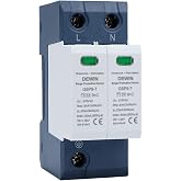 DEWIN Surge Protector 2P 40KA 275VAC Surge Protection Device, Permanent and Transient Surge Protection Surge Protector (T1+T2