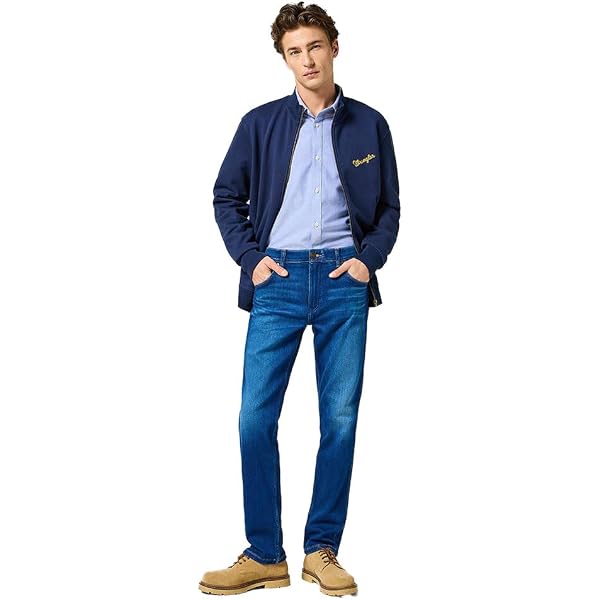 Wrangler Greensboro Uomo Jeans Slim Fit Dritto Elasticizzato &ndash; SECONDI WA55 (Taglie 30-50)