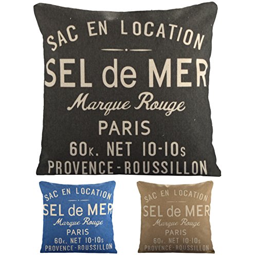 Kissenhülle SEL DE MER Kissenbezug Bezug Dekokissen 45×45 cm Kissenhüllen Kissen (Beige) - 2