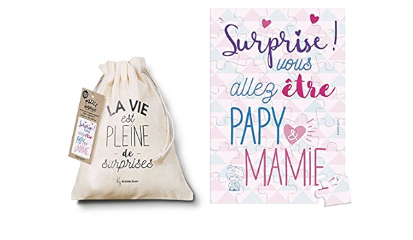 Bbg Puzzle Suprise Vous Allez Etre Papy Et Mamie Amazon Fr Jeux Et Jouets