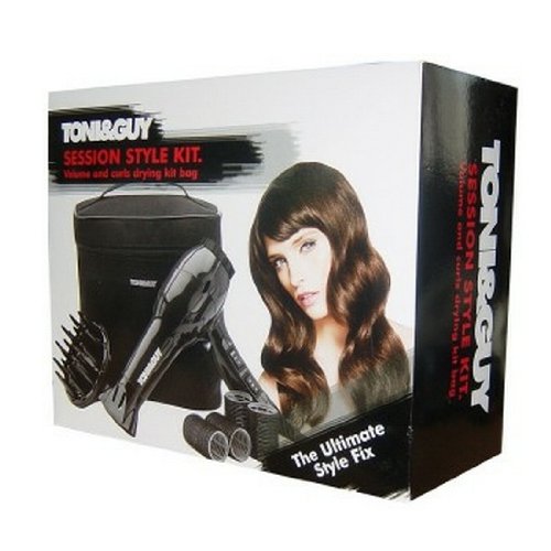 TONI & GUY SESSION STYLE KIT HAIR DRYER WITH VOLUME & CURLS DRYING KIT BAG - NEW