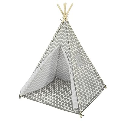 SoBuy OSS03 Tipi Enfant Tente pour Enfant avec Tapis De Sol Indian Teepee Tente de Jeu pour Enfants