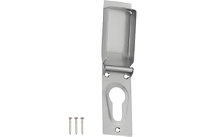 Gedotec Regnskydd rosett 2080 K, rostfritt stål profilcylinderskydd, 32,2 x 71 mm, väderskydd för ytterdörrar och trädgårdsportar, skydd mot damm och vatten