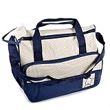LATH.PIN 5tlg Babytasche Set Pflegetasche Tragetasche Wickeltasche Kinder Baby Windeltasche - 2
