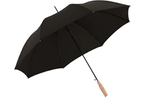 Doppler Nature Stick Regenschirm I nachhaltiger Stockschirm aus PET-Flaschen & Holz I stabiler Automatik-Schirm mit 106cm Durchmesser I robust & sicher bei Wind & Regen