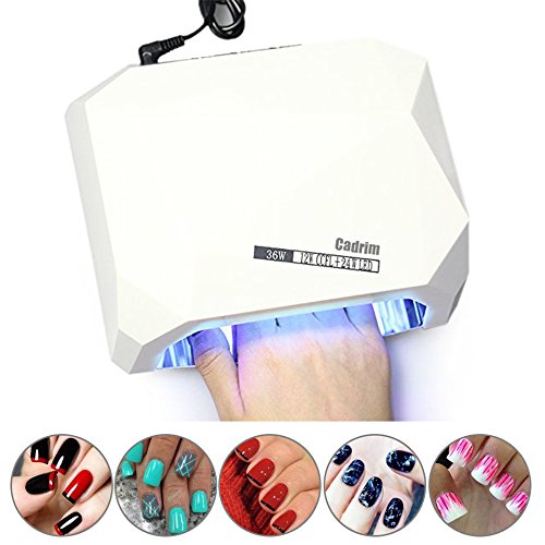 Cadrim 36W UV LED Nagellampe Maniküre/Pediküre,Nageltrockner Diamantförmig mit Automatischer Sensor – Perfekt für Nagelstudios zum Trocknen oder Polieren von Nägeln und Gel– Trocknet Fingernägel und Zehnägel - 5