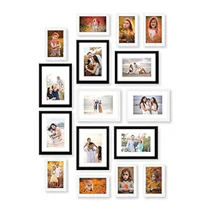 Random New Synthetic Collage Set of 8 Photo Frames (6 X 10 Inch-6 & 8 X 10 Inch-2, Black