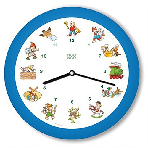Preisvergleich Produktbild KOOKOO KL2000BL Wanduhr Kinderlieder 21 cm blau
