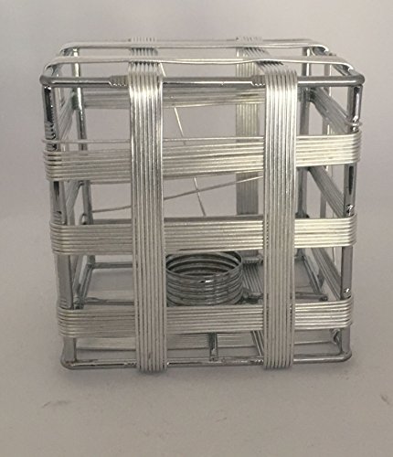 Lampenglas Lampenschirm G9 Drahtkugel eckig Quadro chromfarbig G545461
