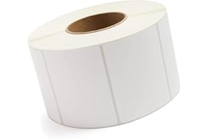 G4GADGET 500 White Writable Labels Roll – 50x75mm Rectangle Stickers – Blank Adhesive Labels for Storage, Shipping, Organization, Kitchen, Inventory & Barcode Use – Easy Peel Design