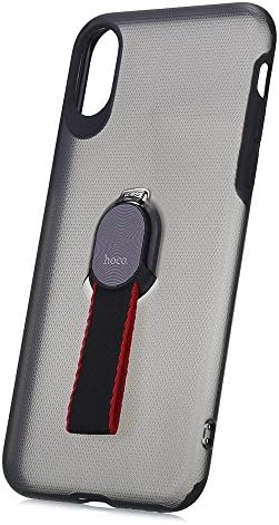 HOCO Auchan Series Braided Ring Case for Iphone X Through Red (Black)