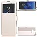 Produktbild Galaxy Note8 Movie Stand Case, Shiny Big View Window PU Leather Kickstand Snap-On [Book Fold] Cover, TAITOU New Fashion Grid Texture Ultralight Thin Phone Case For Samsung Galaxy Note 8 White