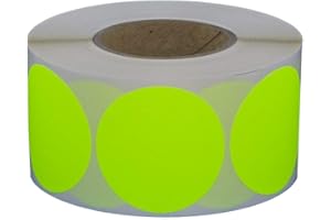 ETIKETTENSHOP THON Markierungspunkte/Klebepunkte auf Rolle - Ø 50 mm - Leuchtgelb -1.000 Stück
