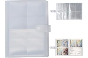 Neoreser Juego de Fundas para Cartas, Almacenamiento Colección paginas del Album Collection, fundas de plástico para tarjetas, álbum para tarjetas, Protectoras de Tarjeta, Álbum para 320 Cartas