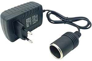 MIKIULY Convertidor Adaptador AC/DC,Adaptador para Encendedor de Cigarrillos, Adaptadores De Fuente De Alimentación del Inversor De Coche, Transformador, 220V a 12V