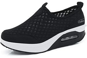 HOTCHAM Donna Scarpe da Ginnastica Sportive Sneakers Dimensione 35-42eu Running Basse Basket Sport Outdoor Fitness Mesh Scarpe da Corsa Scarpe da Barca Mesh Scarpe da Camminata Donna Mocassini Zeppa