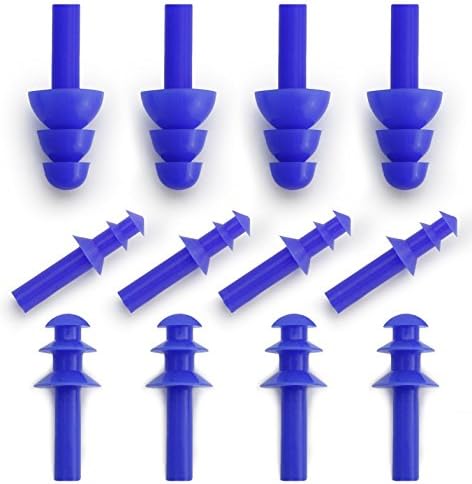 Huslig Set of 12 Silicone Ear Plugs For Swimming Sport Noise Reduction Waterproof