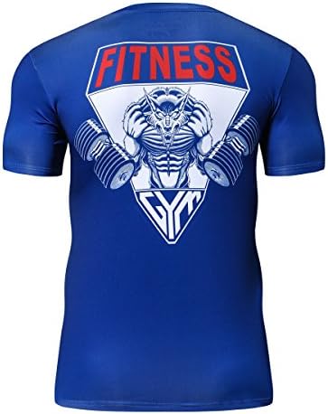 Men's 3D Compression Shirt Sport Baselayer Tee Unique Novelty Pattern Skin Fitness Tight Lycra Vest Short Sleeve Quick Dry T Shirt