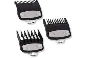 OUDQFCJ 3 Pzs Peine Límite para Cortapelos,Peine Maquina Cortar Pelo,Recortadores De Peine Guía,Cubierta Protectora Cortadora,Peine de Peluqueria Profesional Compatibles con Maquinillas Wahl