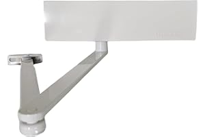 ALIRANTA Geze TS 2000 V BC Ferme-porte blanc pour portes à un vantail jusqu'à 1250 mm de largeur avec barre et plaque de montage / Set 3 en 1