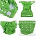 SODIAL(R) 7x Reusable Adjustable Washable Baby Soft Cloth Nappy Diaper One Size +7 Inserts