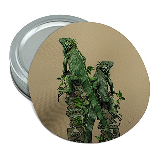 Iguanas Lizards Aztec Temple Round Rubber Non Slip Jar Gripper