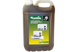 CEVIK PRO - Aceite Compresor Aire y Herramientas Neumáticas - 5 Litros - Base Mineral SAE10/20 - Compatible con Compresor de Tornillo - Aceite Lubricante - Mantenimiento Reducido - Operación Eficiente