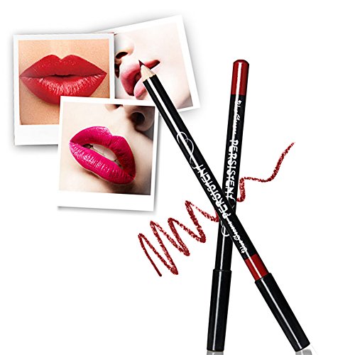 Konturenstifte, Lippenkonturenstifte Blue Oceans Lipliner, 12 Farben Professionelle Lipliner Lip Liner Lippenstift Lippenkonturenstift mit Deckel / Langhaltender Lippenstift / Lipliner Palette / Lippenstift Matt / Wasserfester Permanent Konturenstifte - 4