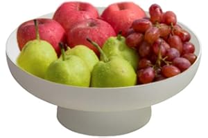 HARLIANGXY Porta-frutta da tavola, cesto per frutta e verdura fresca, bianco