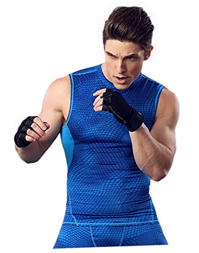 Evedaily Tank Top Herren Fittness T-shirt Sport Unterhemd Ärmellos Elastisch Stringer für Outdoor/Freizeit/ Training/ Jogging