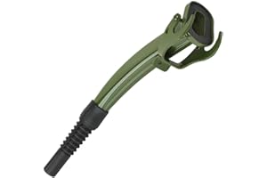 Fifth Gear Universal Metal Steel Spout For Jerry Can - With Plastic Nozzle - 5, 10, 20 Litre - Petrol, Diesel, Oils - Olive Green