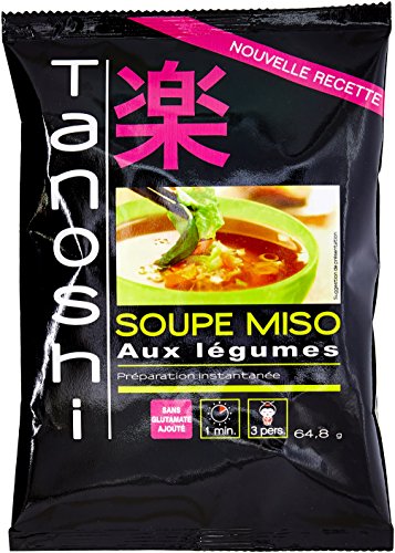 Tanoshi Soupe Miso Légumes 65g - lot de 5