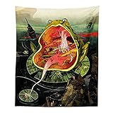 Abstracto Caricatura Rana de pared Alfombras divertido Rana boca Ciudad Illustrations pared...