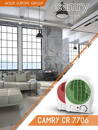 Heizlüfter 2000W, Schnellheizer kompakter, zwei Heizstufen, Kalt und Heiß HEIZER Heizgerät (grün, 19×14) - 7