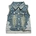 Little Girls' Infant Baby Toddler Vintage Lace Back Bottom Denim Vest Size 2T