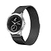 Produktbild Leafboat kompatibel mit Withings Steel HR Sport Armband 40mm, 20mm einstellbares Uhrenarmband aus echtem Leder für Withings Steel HR Sport-Milanese Schwarz
