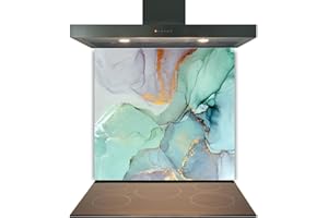 COLOUR 2 GLASS SPLASHBACKS Colour2Glass Printed Toughened Glass Splashback for Kitchen, Tempered Heat-Resistant Glass Splashbacks with Polished Edges for Cooker and Hob Backsplash (Design 2046, 60 x 80cm)